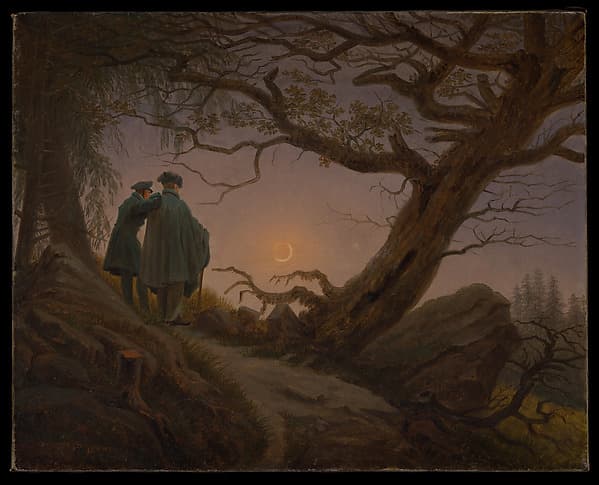Каспар Давид Фридрих. Двое, созерцающие Луну, около 1825–1830 годов.