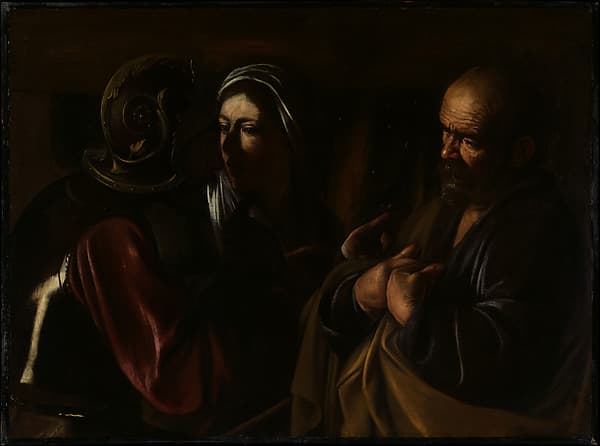 Караваджо. Отречение святого Петра, 1610 год.