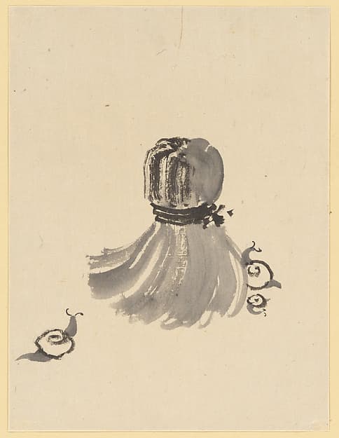 Кацусика Хокусай. Улитки и щётка таваси, XVIII–XIX века.