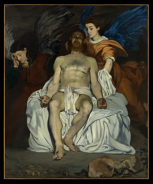 Эдуард Мане. Мёртвый Христос с ангелами, 1864 год.