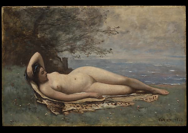 Камиль Коро. Вакханка у моря, 1865 год.
