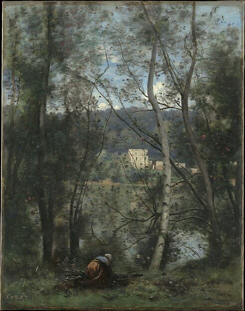 Камиль Коро. Женщина, собирающая хворост в Виль-д'Авре, 1871 год.