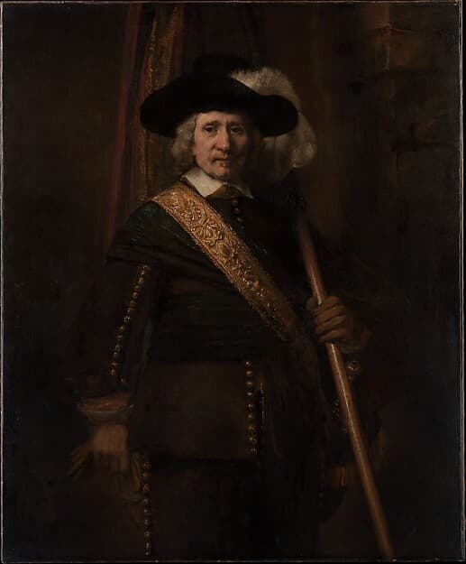 Рембрандт. Знаменосец (вероятно Флорис Соп, 1604–1657), 1654 год.