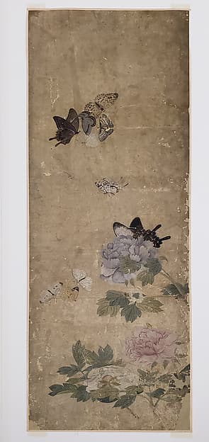 Нам Гё У. Бабочки и пионы, 1834 год.