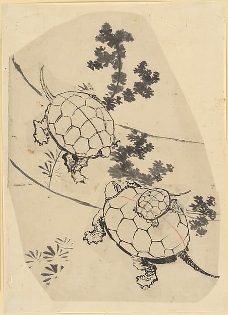 Кацусика Хокусай. Черепахи, 1760 год.