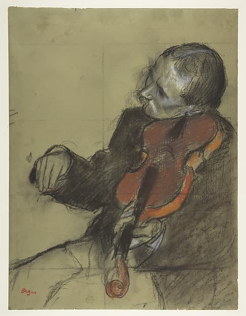 Эдгар Дега. Скрипач. Этюд к «Уроку танца», около 1878–1879 годов.