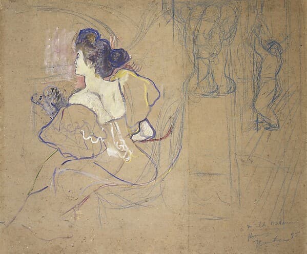 Анри де Тулуз-Лотрек. Мадам Таде Натансон (Мися Годебская, 1872–1950) в театре