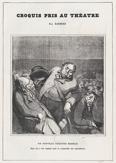 Оноре Домье. Новая модель театра, из серии «Театральные зарисовки», 1864 года.