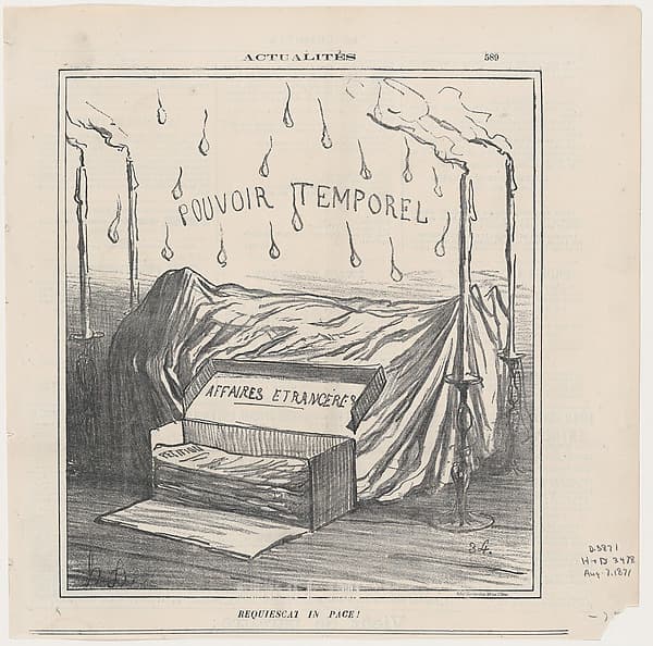 Оноре Домье. Покойся с миром! Из серии «Новости дня», 1871 года.