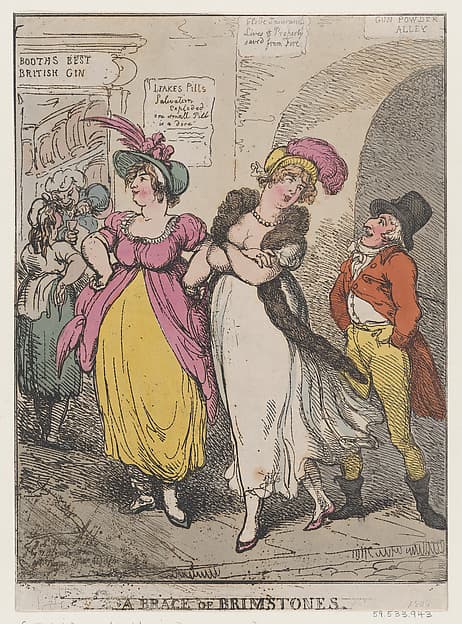 Томас Роулендсон. Графический лист «A Brace of Brimstones», 1806 года.