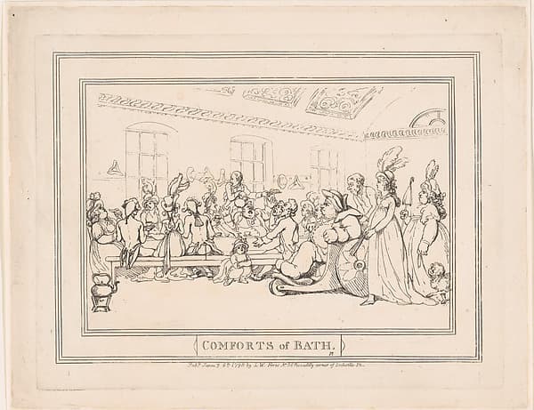 Томас Роулендсон. Графический лист «Comforts of Bath, Plate 11»