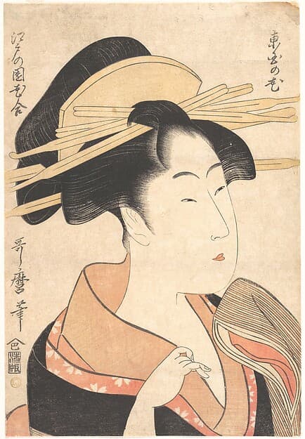 Китагава Утамаро. Гравюра «Azumaya no Hana», около 1790 года.