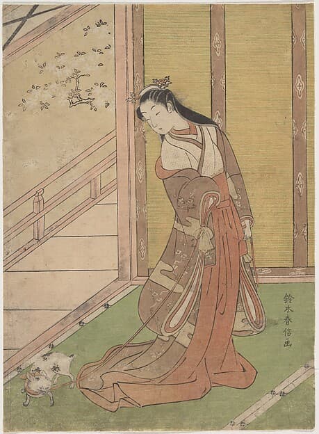 Судзуки Харунобу. Гравюра «Onna San no Miya (the Third Princess)», 1768–1770 годов.