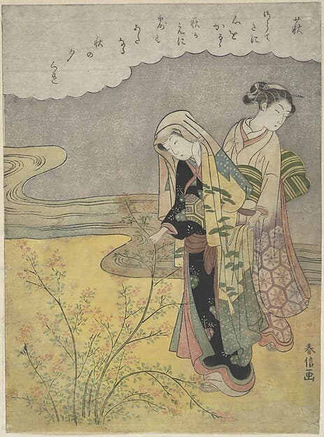 Судзуки Харунобу. Гравюра «The Bush Clover (Hagi)»