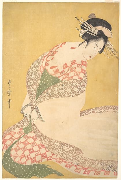 Китагава Утамаро. Гравюра «The Outer Robe», около 1795 года.