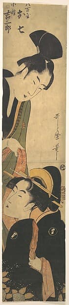 Китагава Утамаро. Гравюра «O Shichi and Kichisaburo»