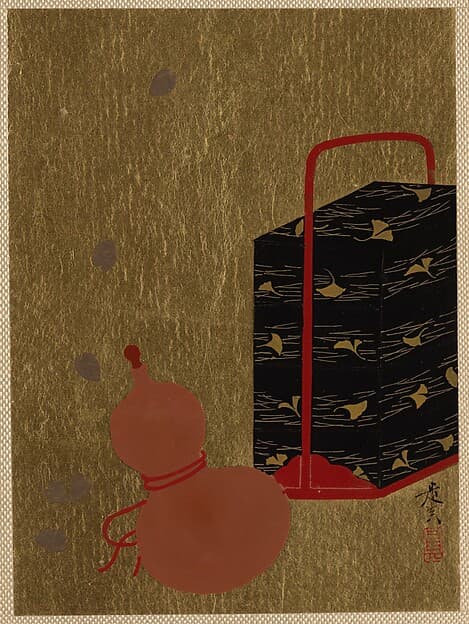 Сибата Дзэсин. Произведение «Lacquer Box and Gourd», 1807 год.