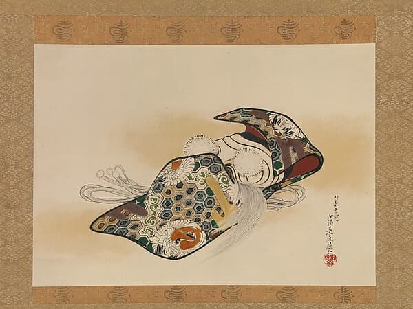 Сибата Дзэсин. Произведение «Mask for the Noh Play Okina», 1879 года.