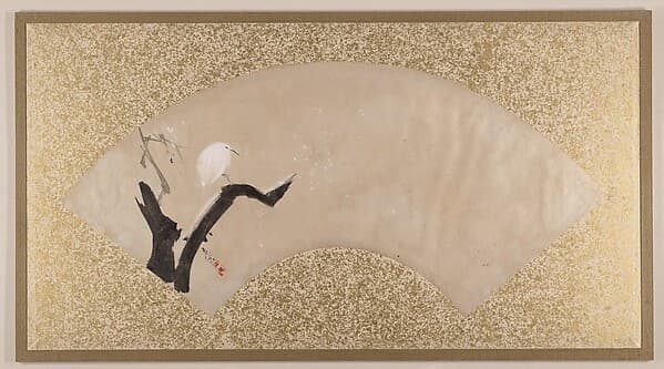 Сибата Дзэсин. Произведение «Egret on Tree Stump»