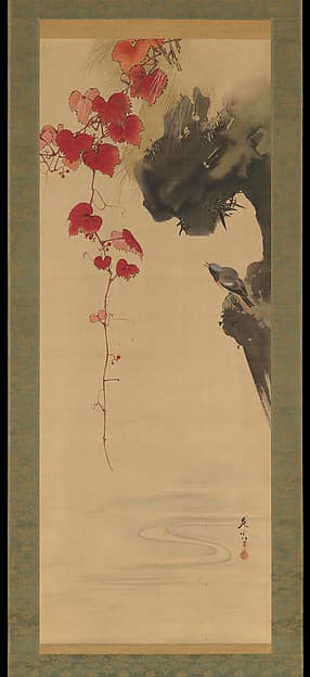 Сибата Дзэсин. Произведение «Leaves and Bird»