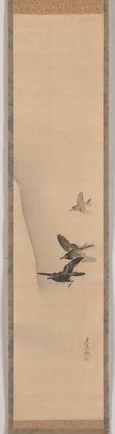 Сибата Дзэсин. Произведение «Three Crows in Flight»
