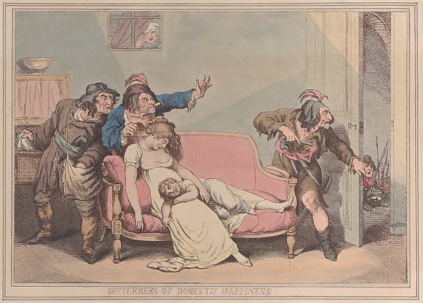 Томас Роулендсон. Графический лист «Disturbers of Domestic Happiness»