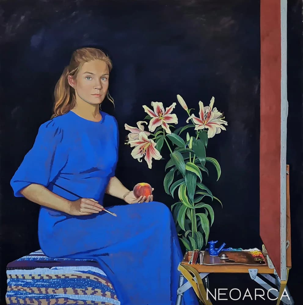 Анастасия Нестерова. Автопортрет с лилиями