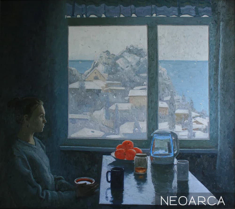 Анастасия Нестерова. Автопортрет. Зима в Гурзуфе