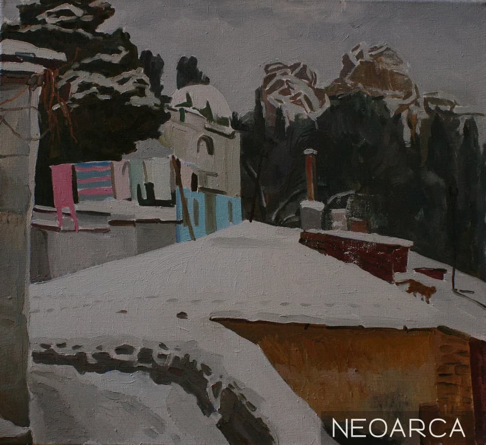 Анастасия Нестерова. Крыши. Зима в Гурзуфе